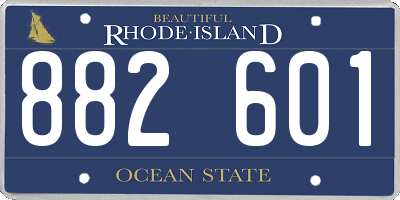 RI license plate 882601