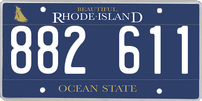 RI license plate 882611