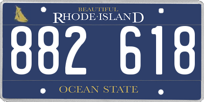 RI license plate 882618