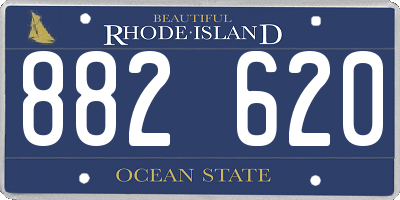 RI license plate 882620