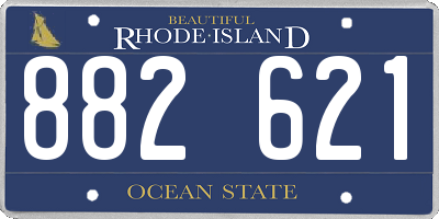 RI license plate 882621