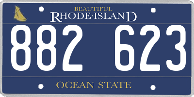 RI license plate 882623