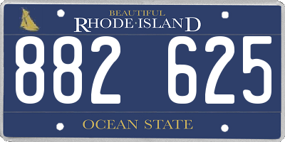 RI license plate 882625
