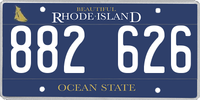 RI license plate 882626