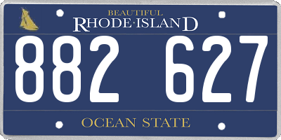 RI license plate 882627