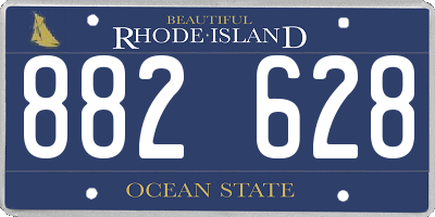 RI license plate 882628