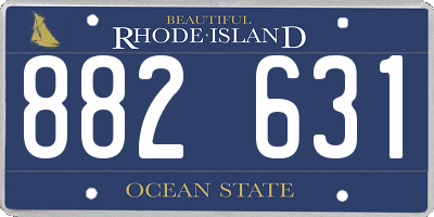 RI license plate 882631