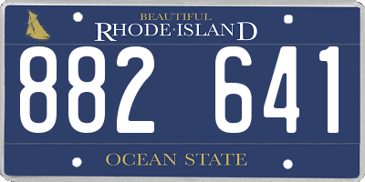 RI license plate 882641