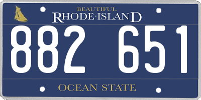 RI license plate 882651