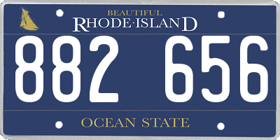 RI license plate 882656