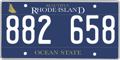 RI license plate 882658