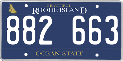 RI license plate 882663
