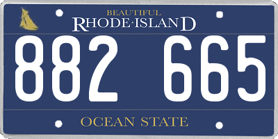 RI license plate 882665