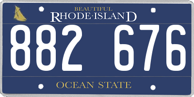 RI license plate 882676