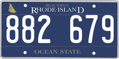 RI license plate 882679