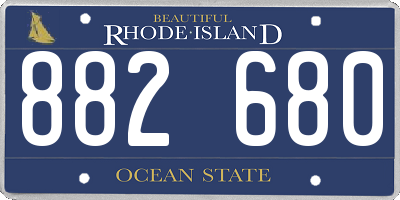 RI license plate 882680
