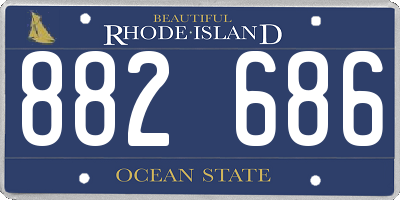 RI license plate 882686