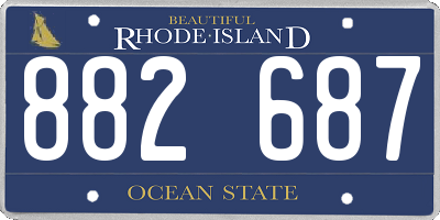 RI license plate 882687