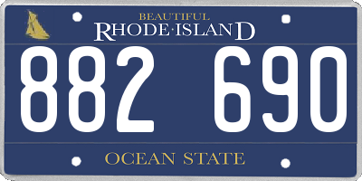 RI license plate 882690