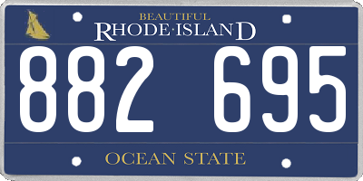 RI license plate 882695
