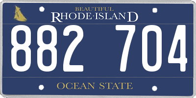 RI license plate 882704