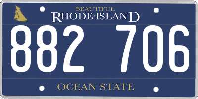 RI license plate 882706