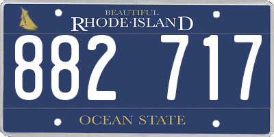 RI license plate 882717