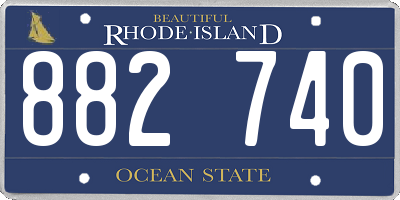 RI license plate 882740