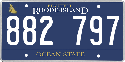 RI license plate 882797
