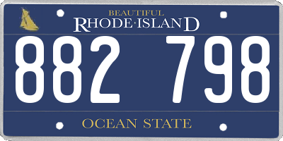 RI license plate 882798