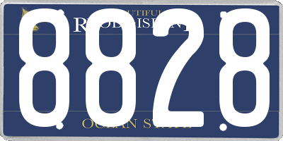 RI license plate 8828