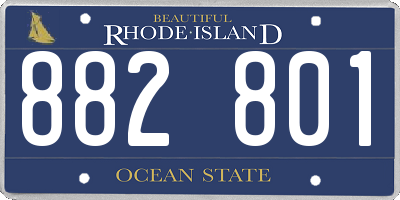 RI license plate 882801