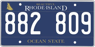 RI license plate 882809