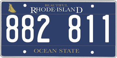 RI license plate 882811