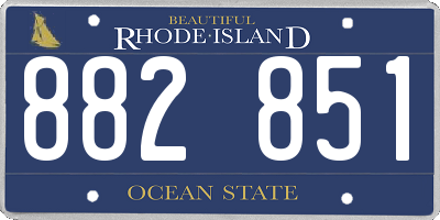 RI license plate 882851
