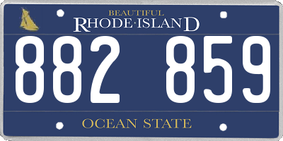 RI license plate 882859