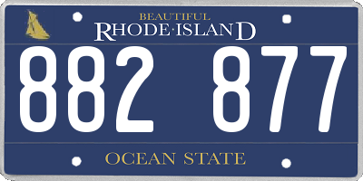 RI license plate 882877