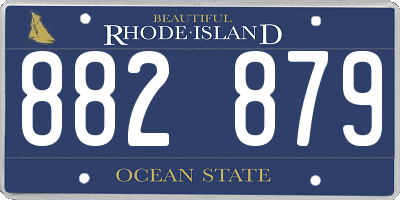 RI license plate 882879
