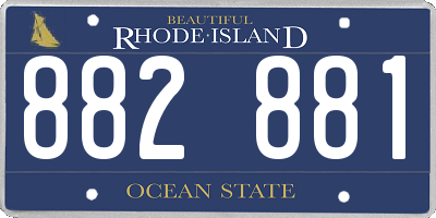RI license plate 882881