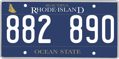 RI license plate 882890