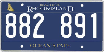 RI license plate 882891