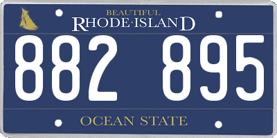 RI license plate 882895