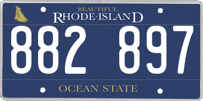 RI license plate 882897
