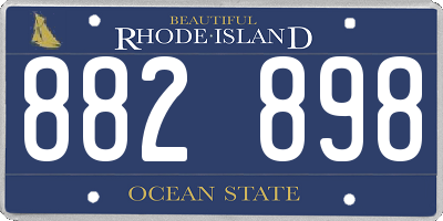 RI license plate 882898