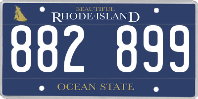 RI license plate 882899