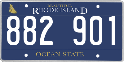 RI license plate 882901
