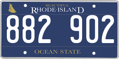 RI license plate 882902