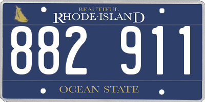 RI license plate 882911