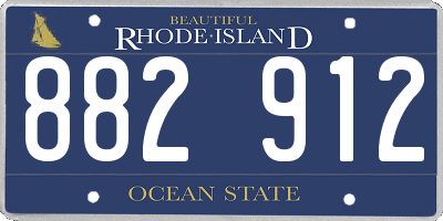 RI license plate 882912