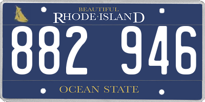 RI license plate 882946